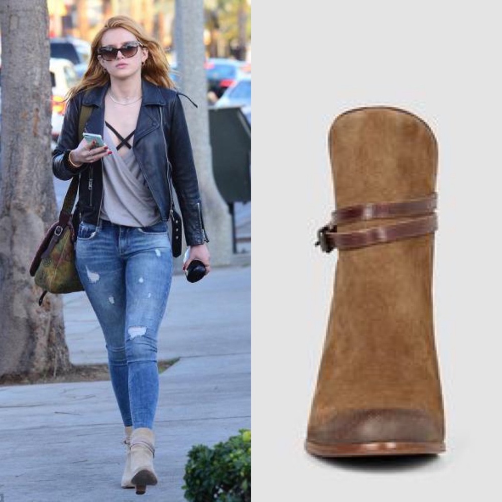 ALLSAINTS Victoria Heel Booties in Tobacco NEW - Picture 9 of 15